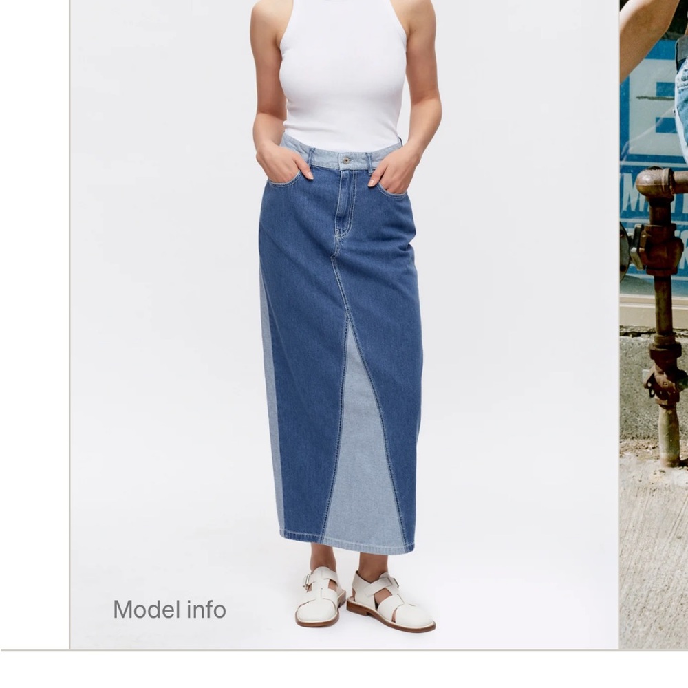 NWT Kotn denim maxi skirt as 27